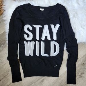 Garage Black 'Stay Wild' Sweater